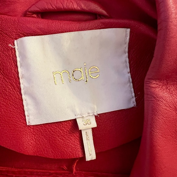 Maje Basalt Leather Motorcycle Jacket - Picture 5 of 8